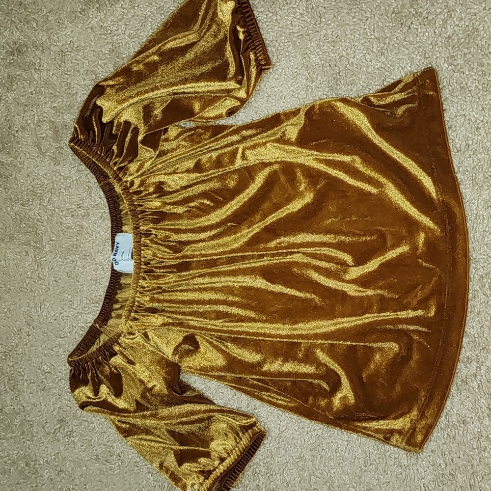 Old Navy Velvet Gold Blouse